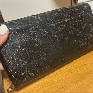 GOYARD Goyardine Varenne Long Wallet Black Authentic